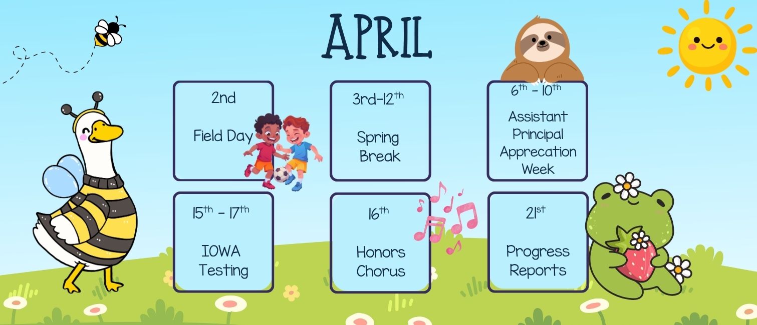 April Calendar Schedule 