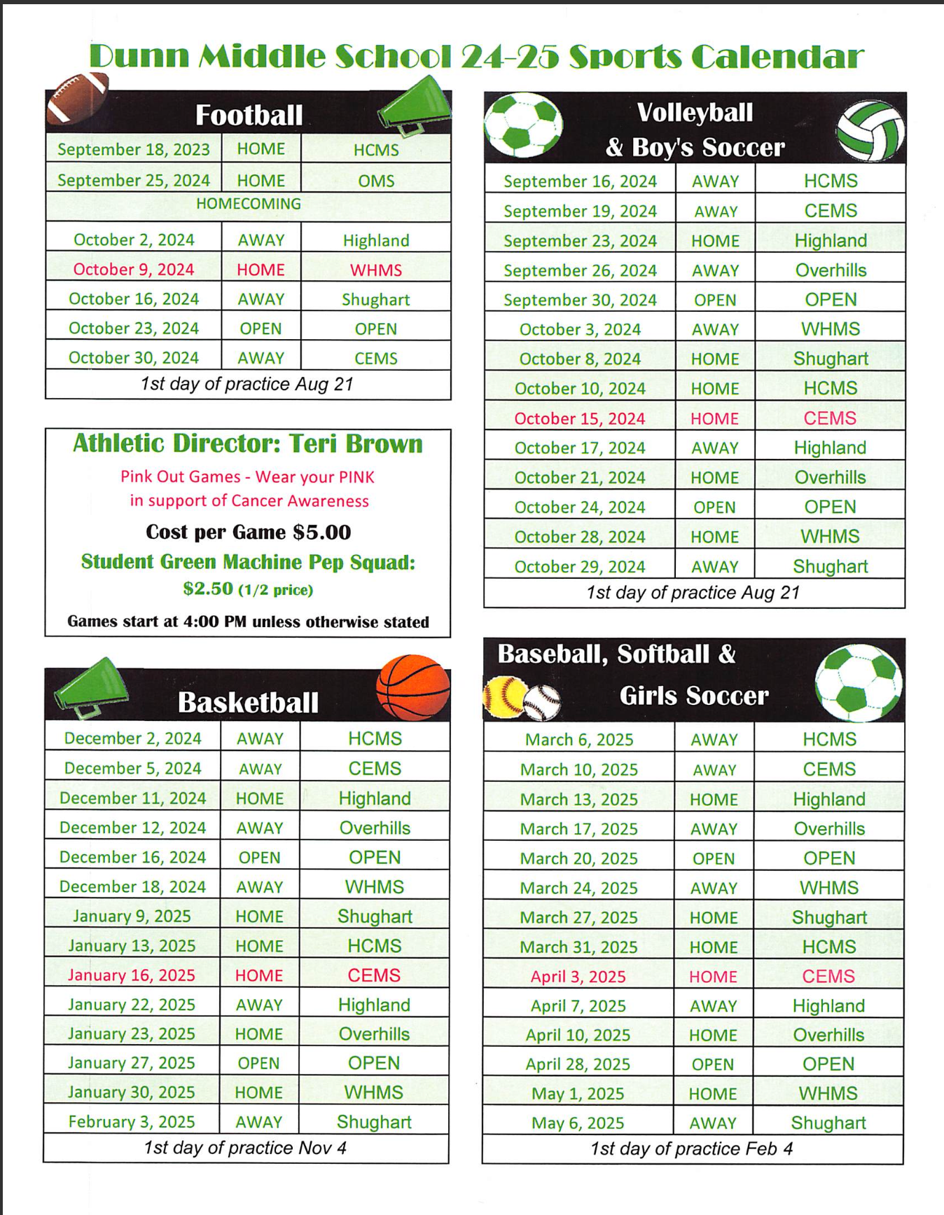 24-25  Sports Calendar 