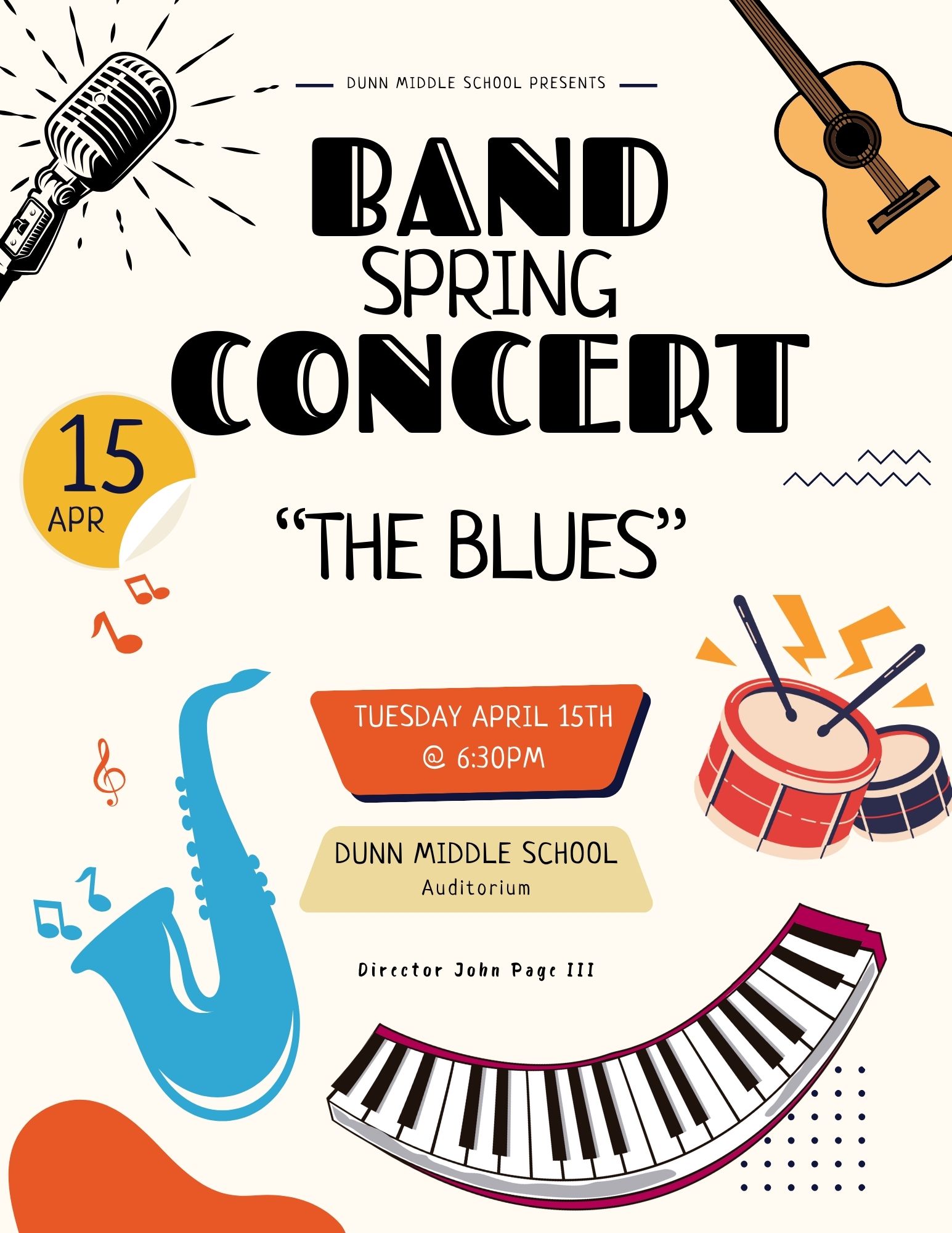 Spring Concert April 15th @ 6:30PM