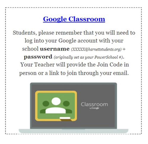 Google Classroom info