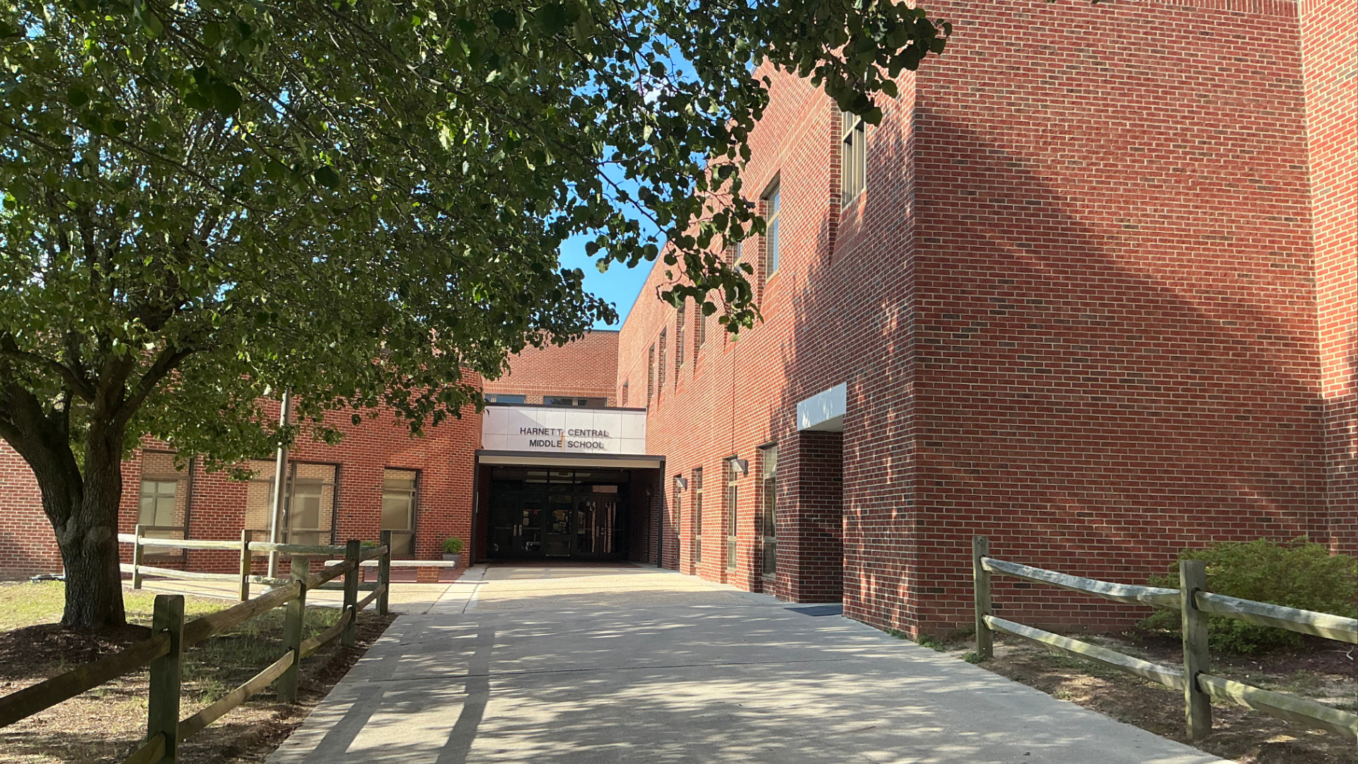 Harnett Central Middle School photo of school entrance