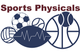 Sports physicals and pictures of the athletic equipment