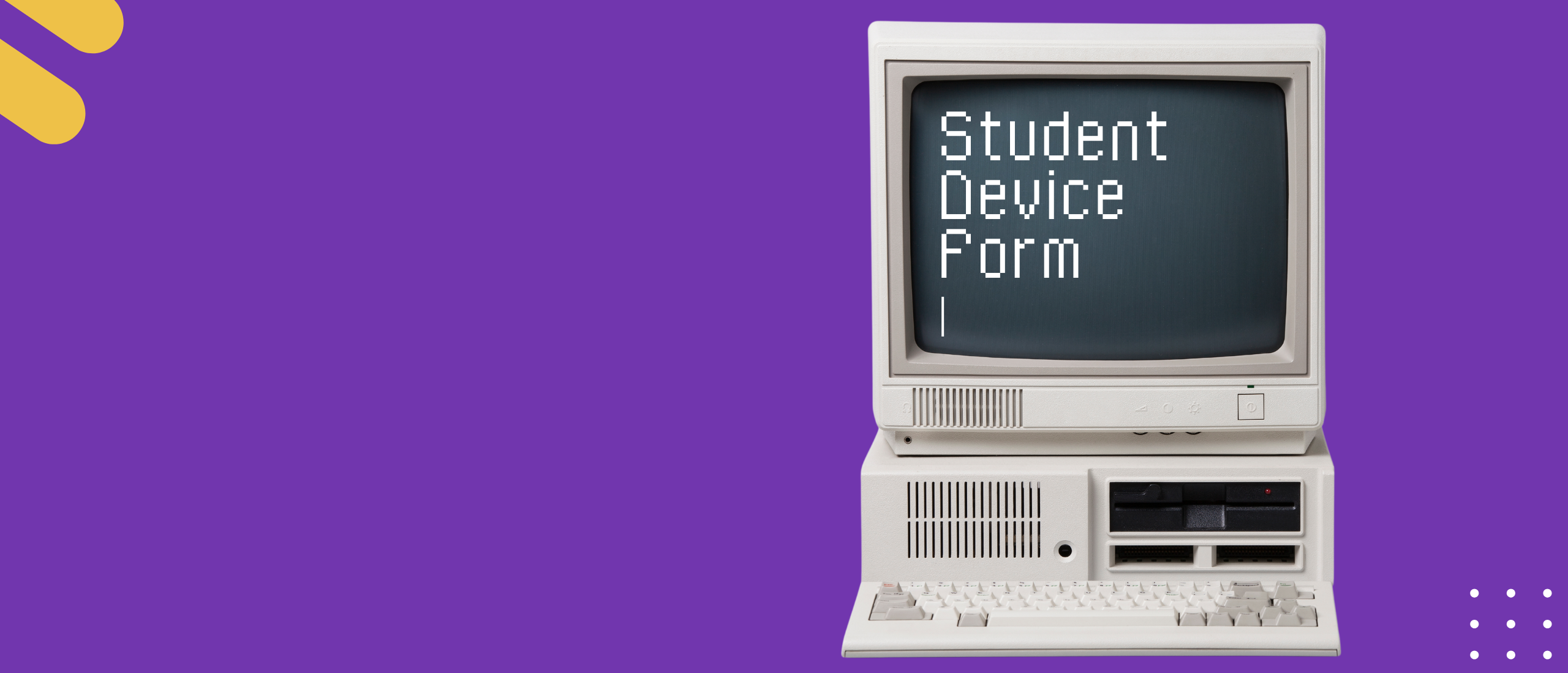 Computer on Purple Back Ground