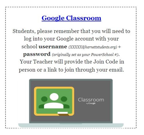 Google classroom instructions. Text below