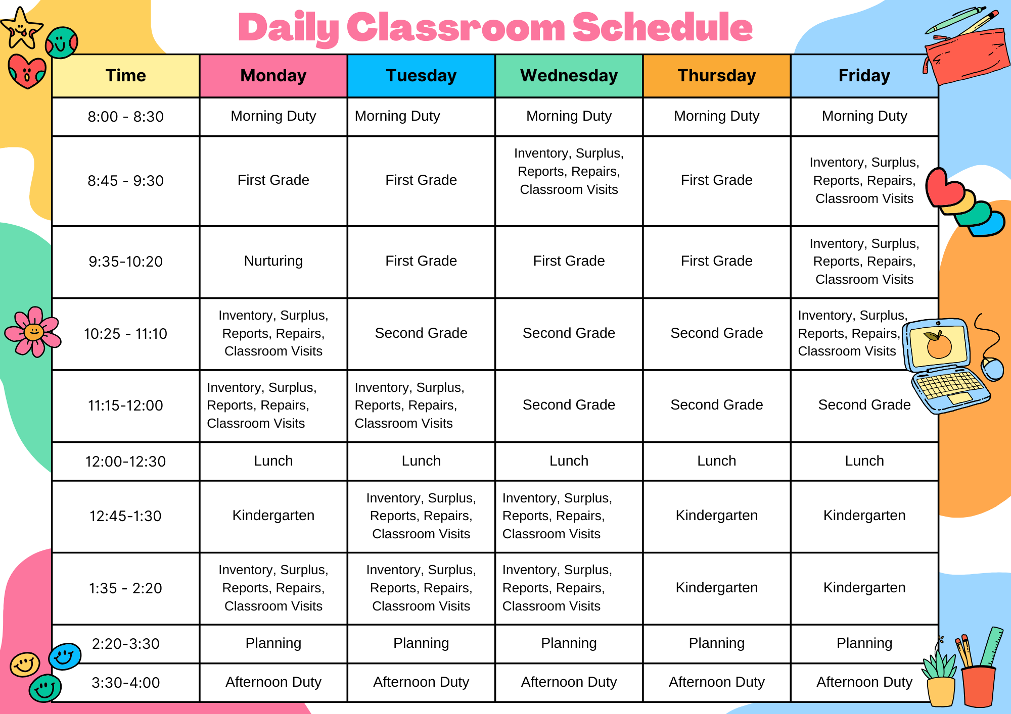 Schedule
