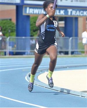 Track and Field student in competition
