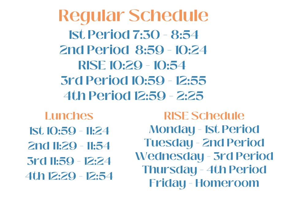 Bell Schedule Overhills High School