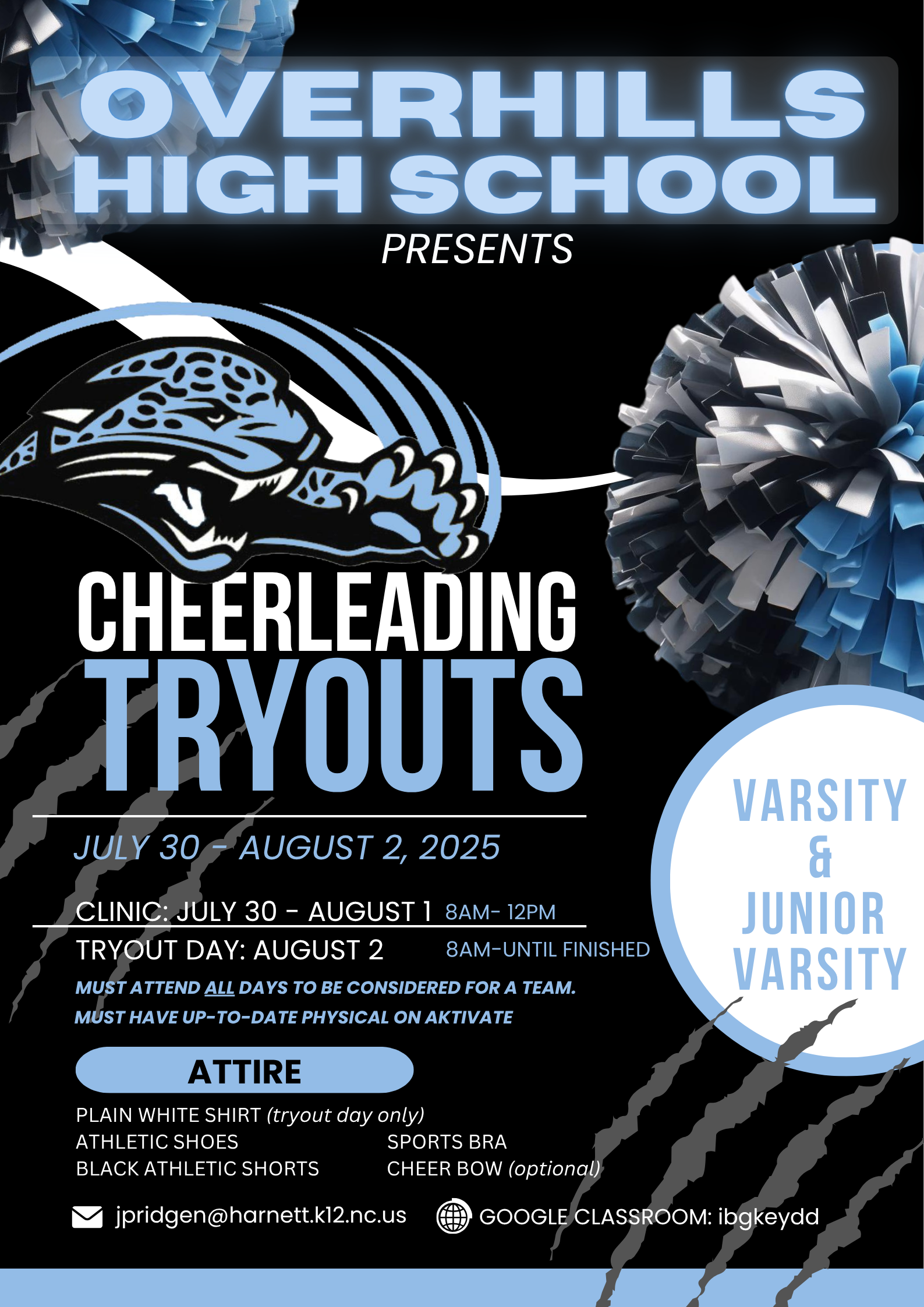 Fall 2025 Cheer Tryouts