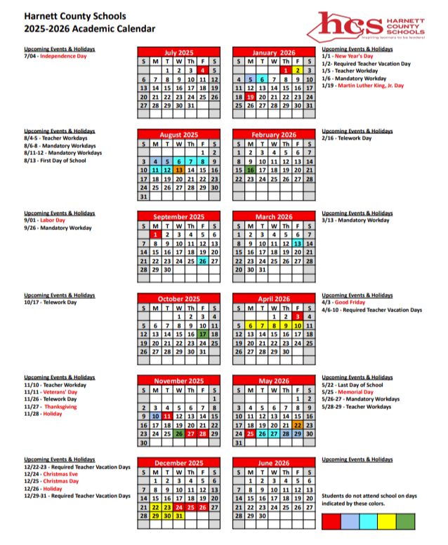 HCS 2025-2026 Academic Calendar