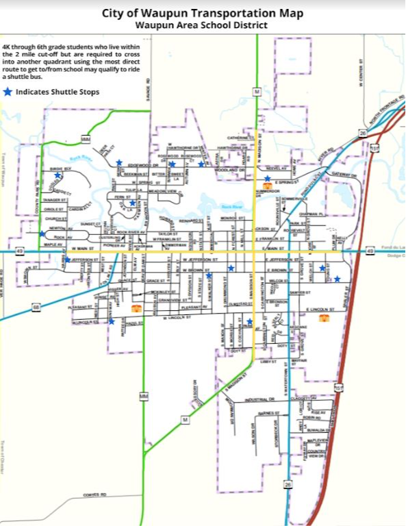 City of Waupun Transportation Map