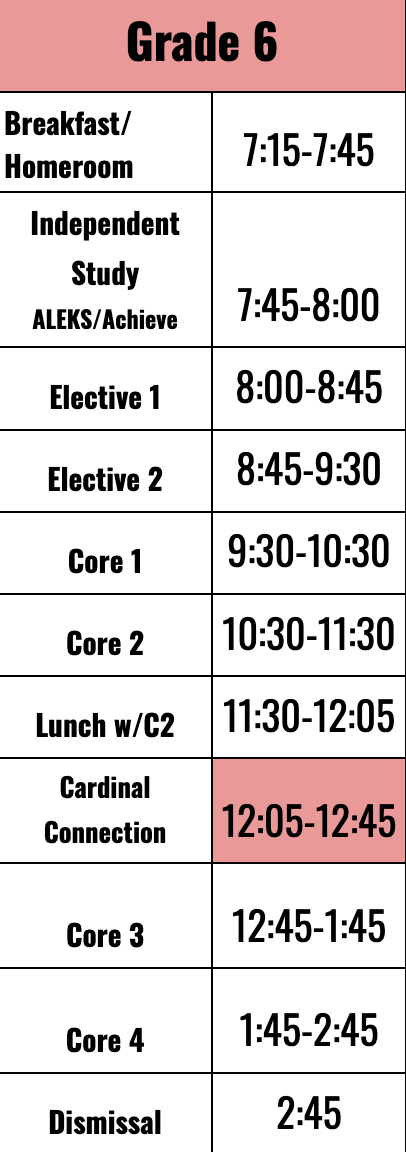 Daily Schedule