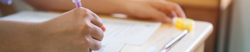 student at desk