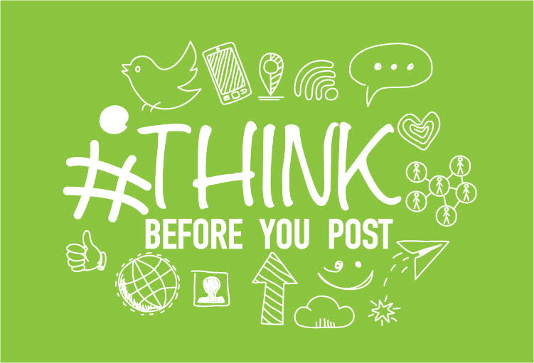 Think before you post logo