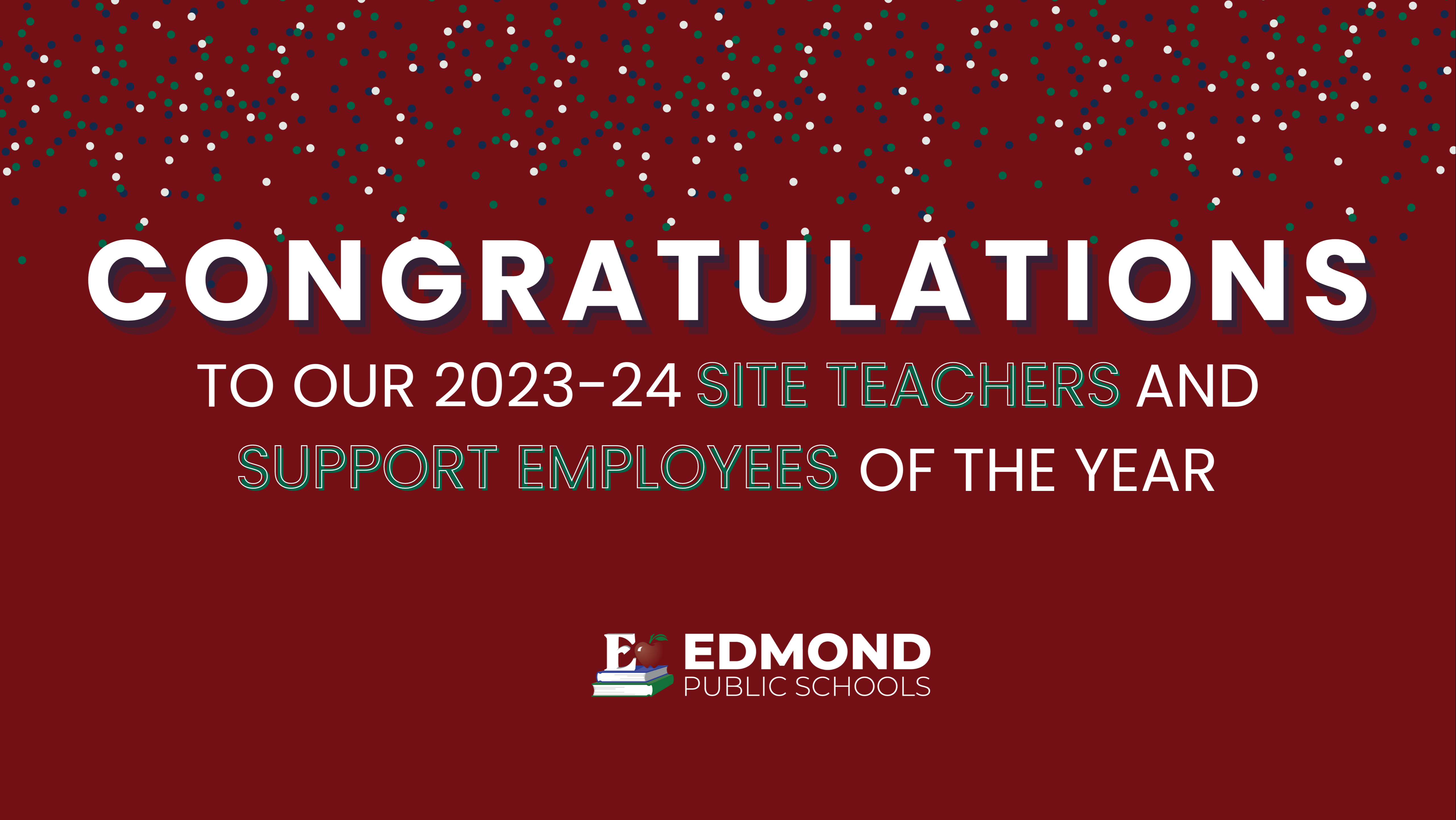 Congratulations to our site teachers of the year