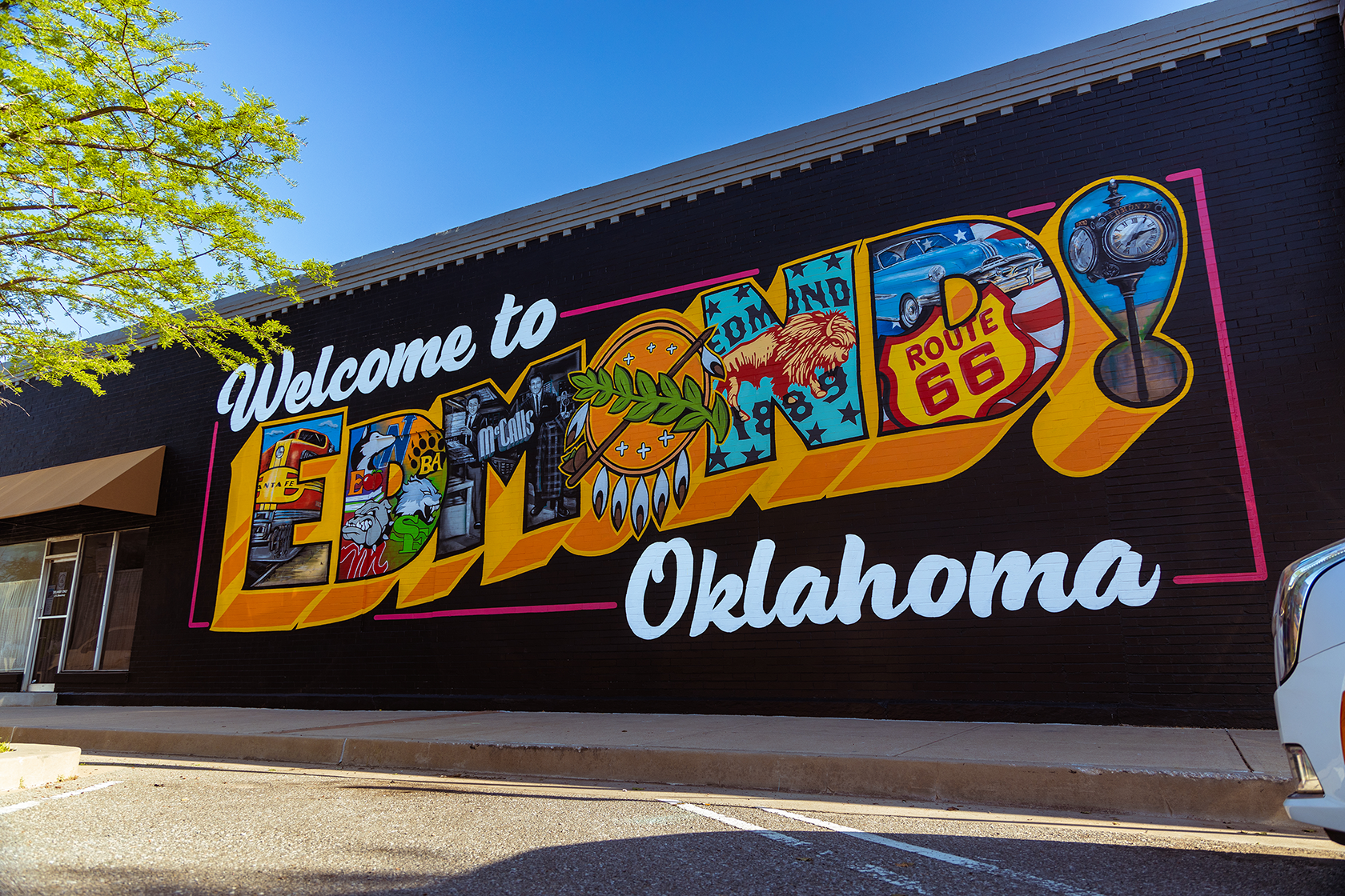 welcome to edmond oklahoma mural outdoors