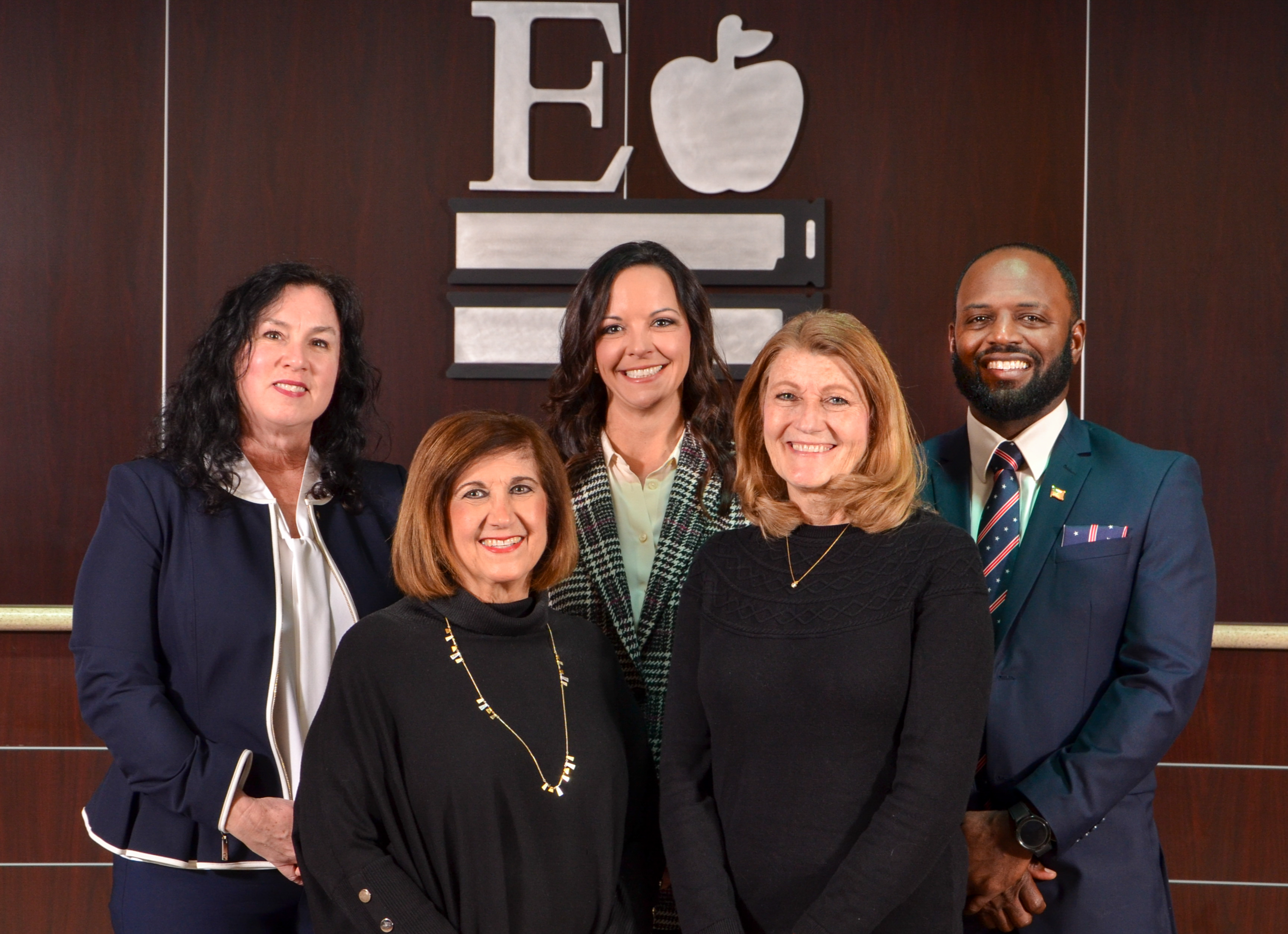 five EPS board members group photo in 2023 in board room