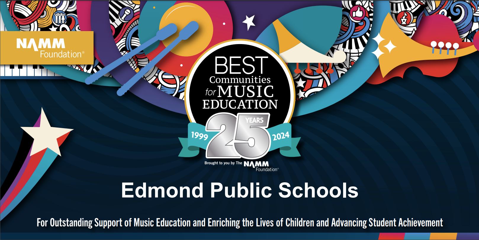 Best Community for Music Education Recognition Banner