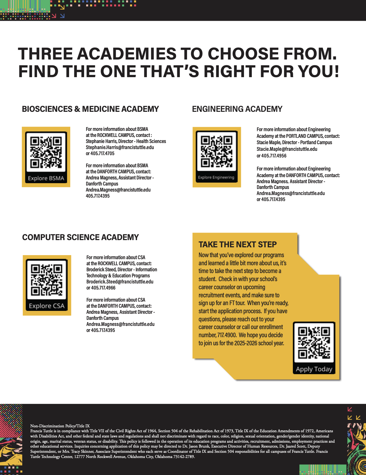 Academies Flyer Back