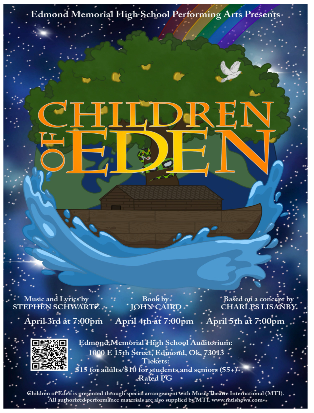 Memorial Theatre Arts Presents Children of Eden Musical 