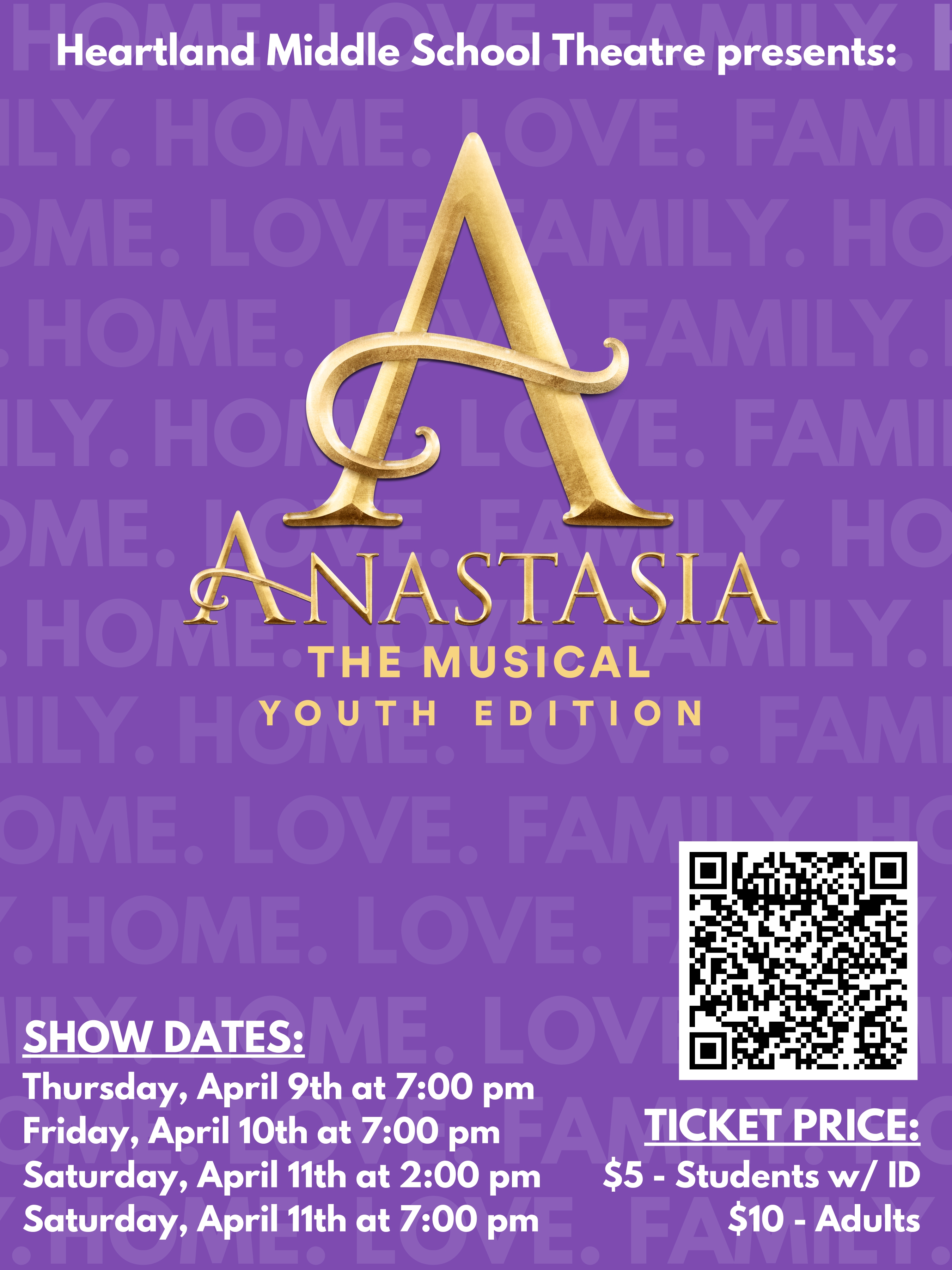 Heartland MS Theatre Arts Presents  Anastasia The Musical