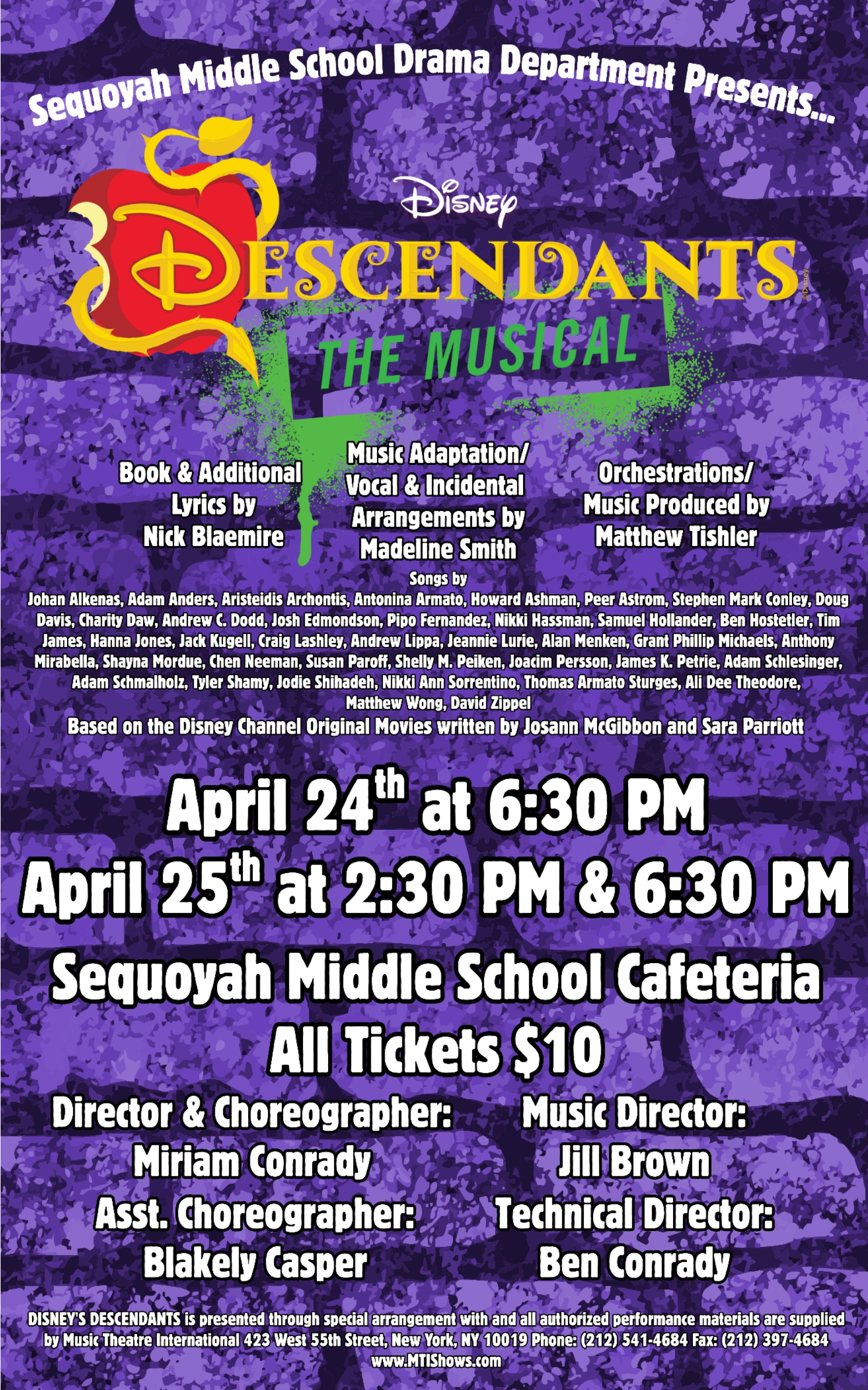 Sequoyah MS Theatre Arts Presents Disney's Descendants The  Musical 