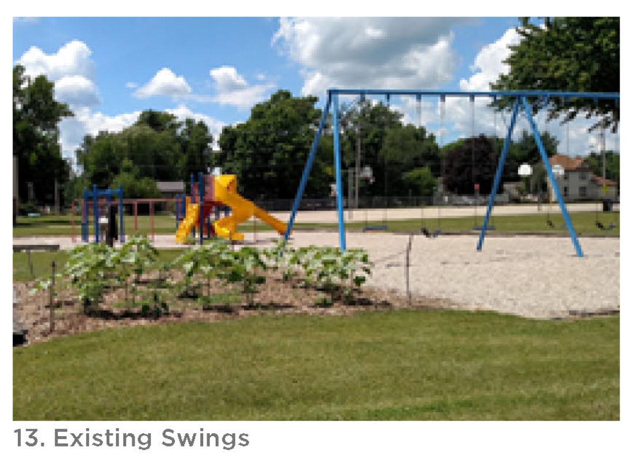 Photo of the existing swings.