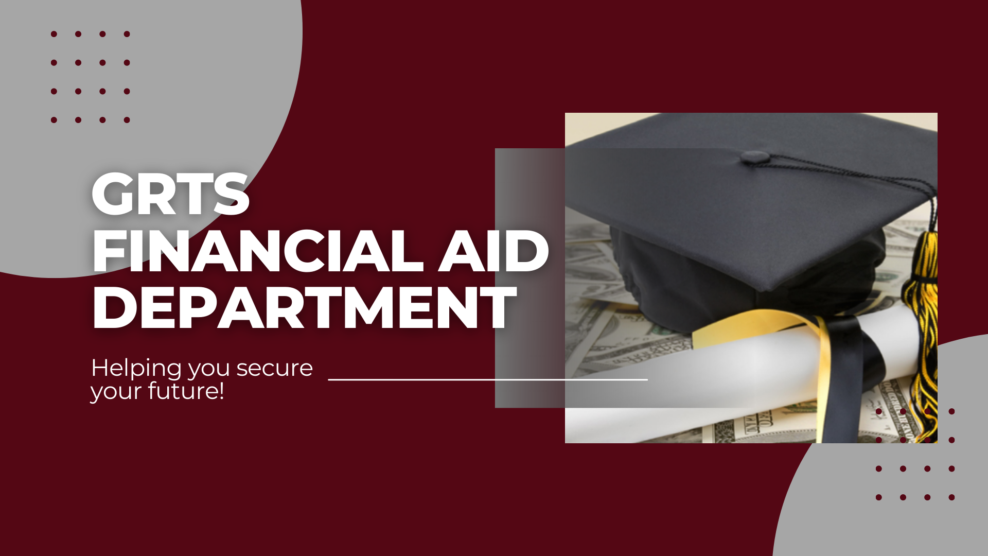Financial aid helping students secure their future.