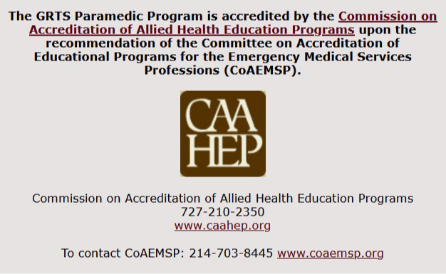 Paramedic program accreditation