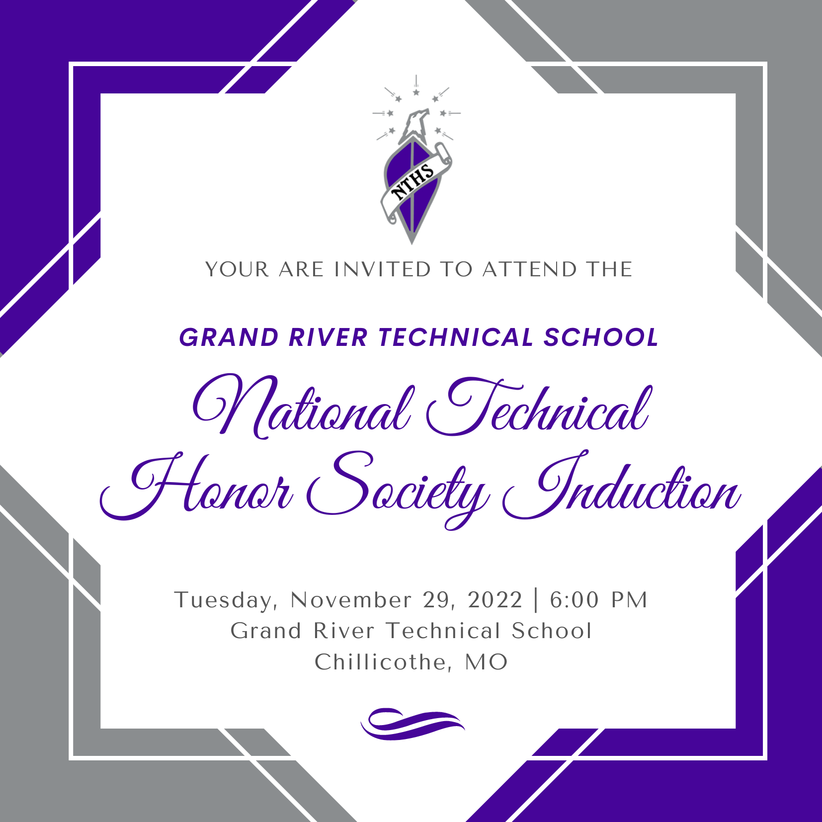 NTHS Induction invitation