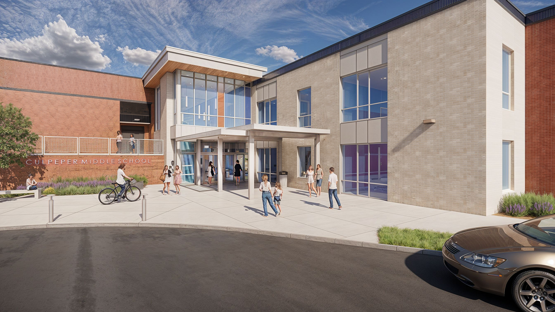 rendering of exterior entry at CMS