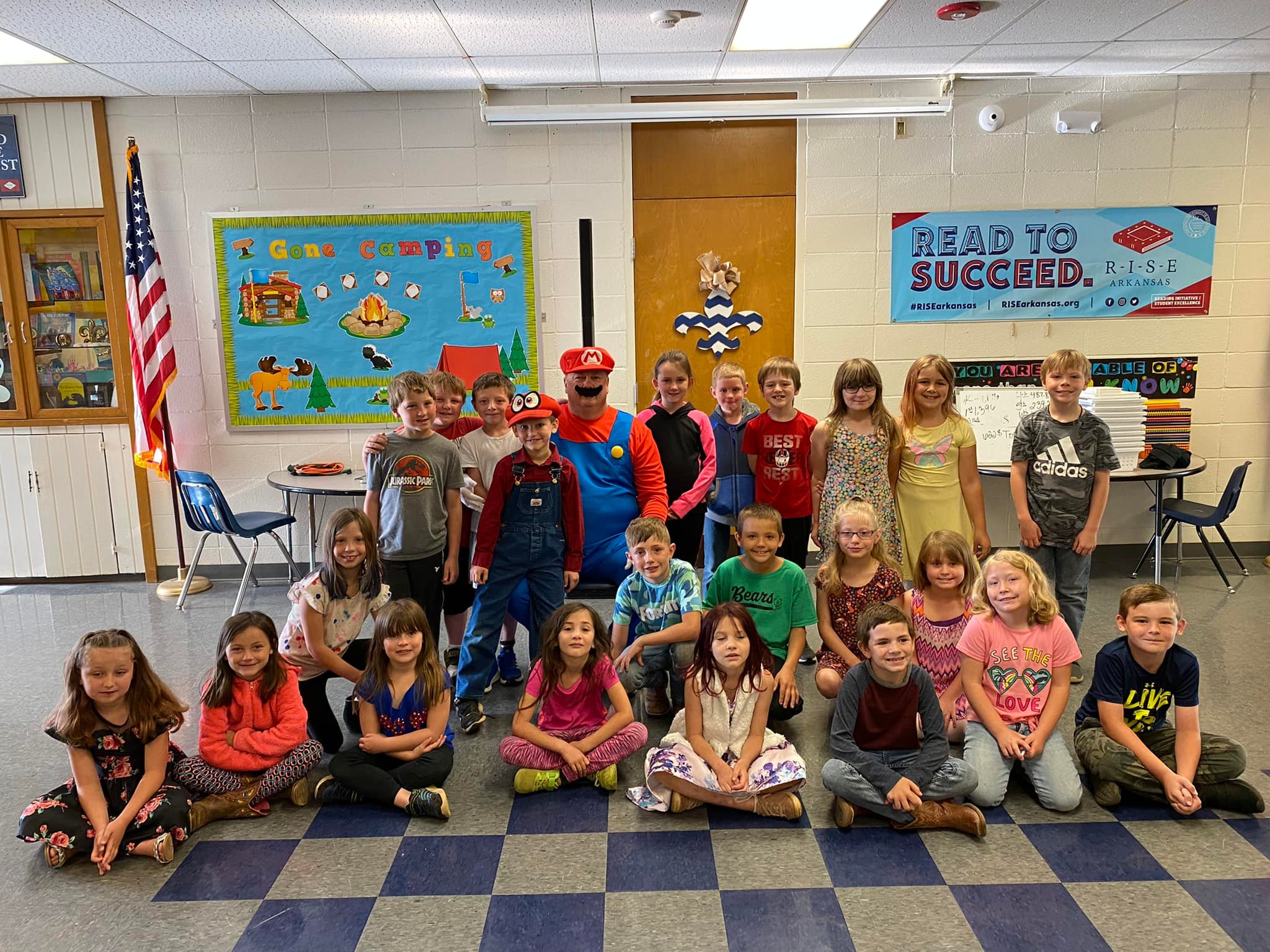 Super mario with St Paul Elementary Students
