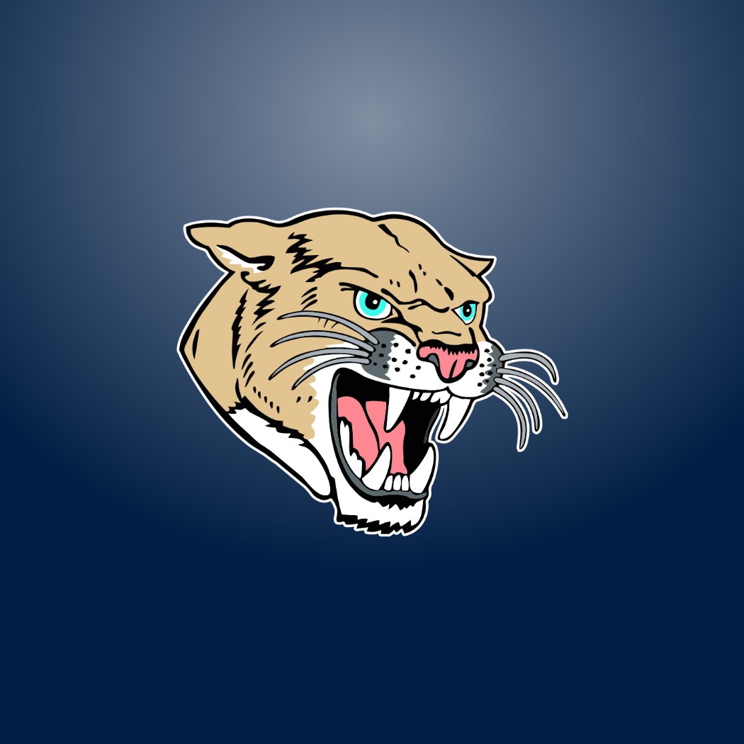 billings cougar logo on a navy blue background