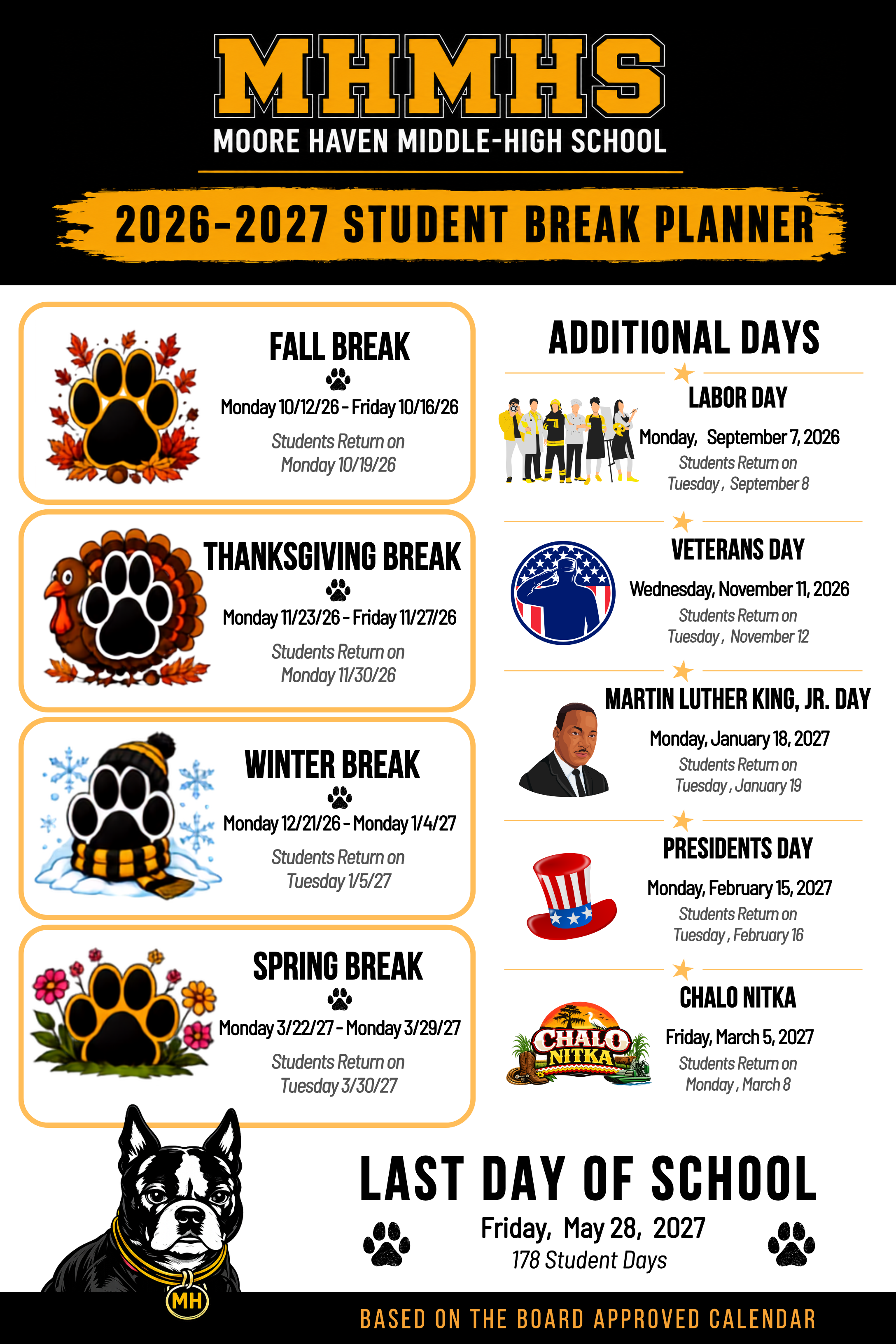 School Break Planner