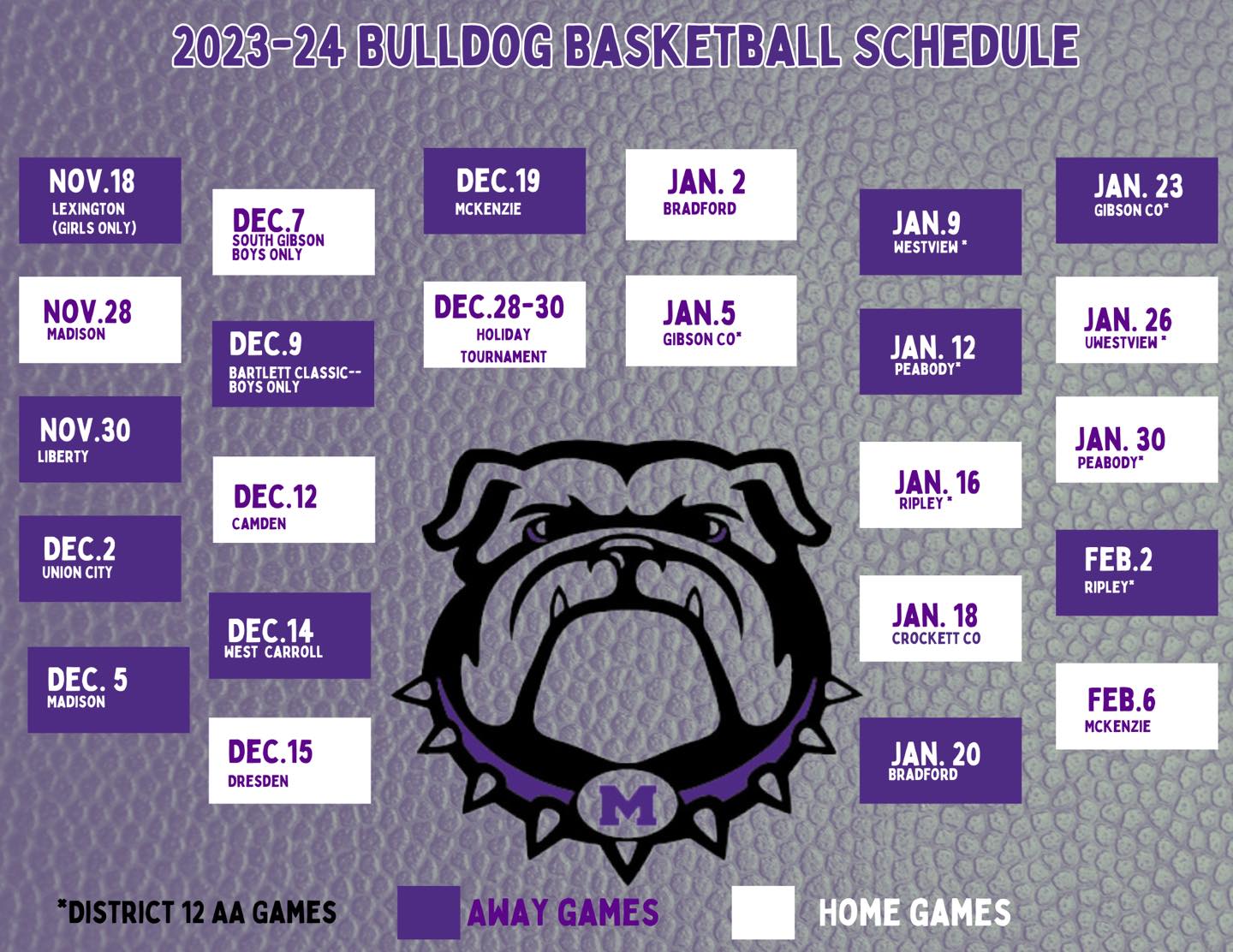 Basketball Schedule