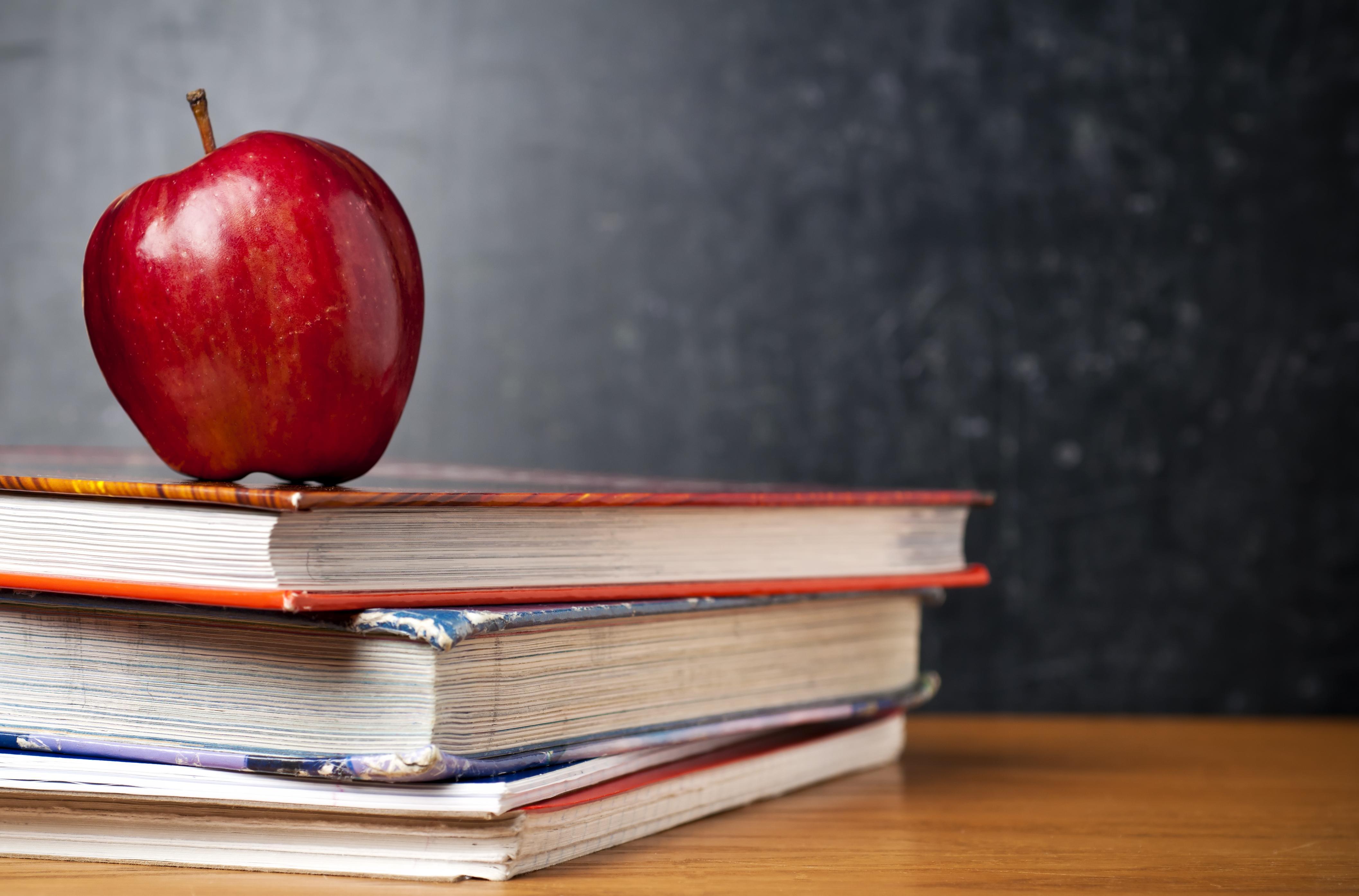 Apple on book