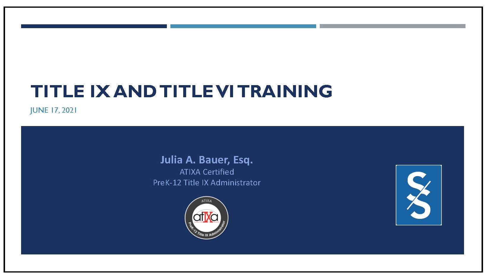 Title IX Trainings