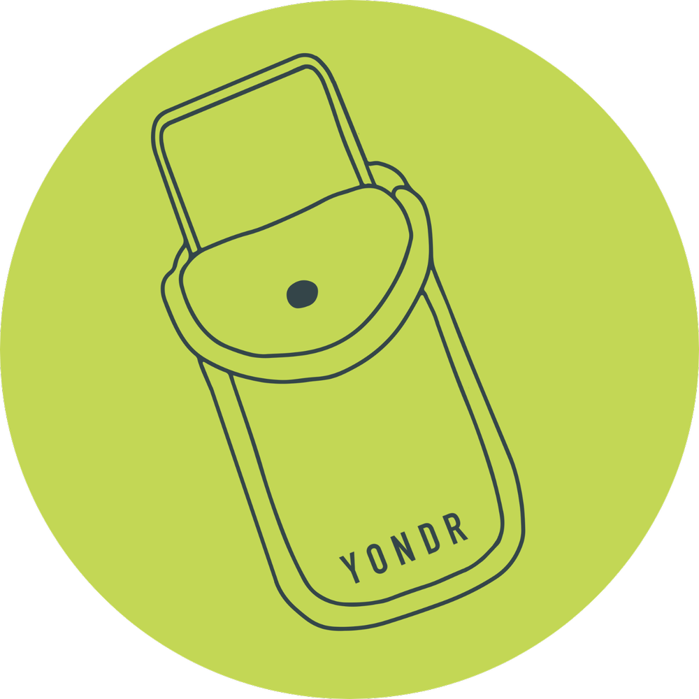 placing device into yondr pouch