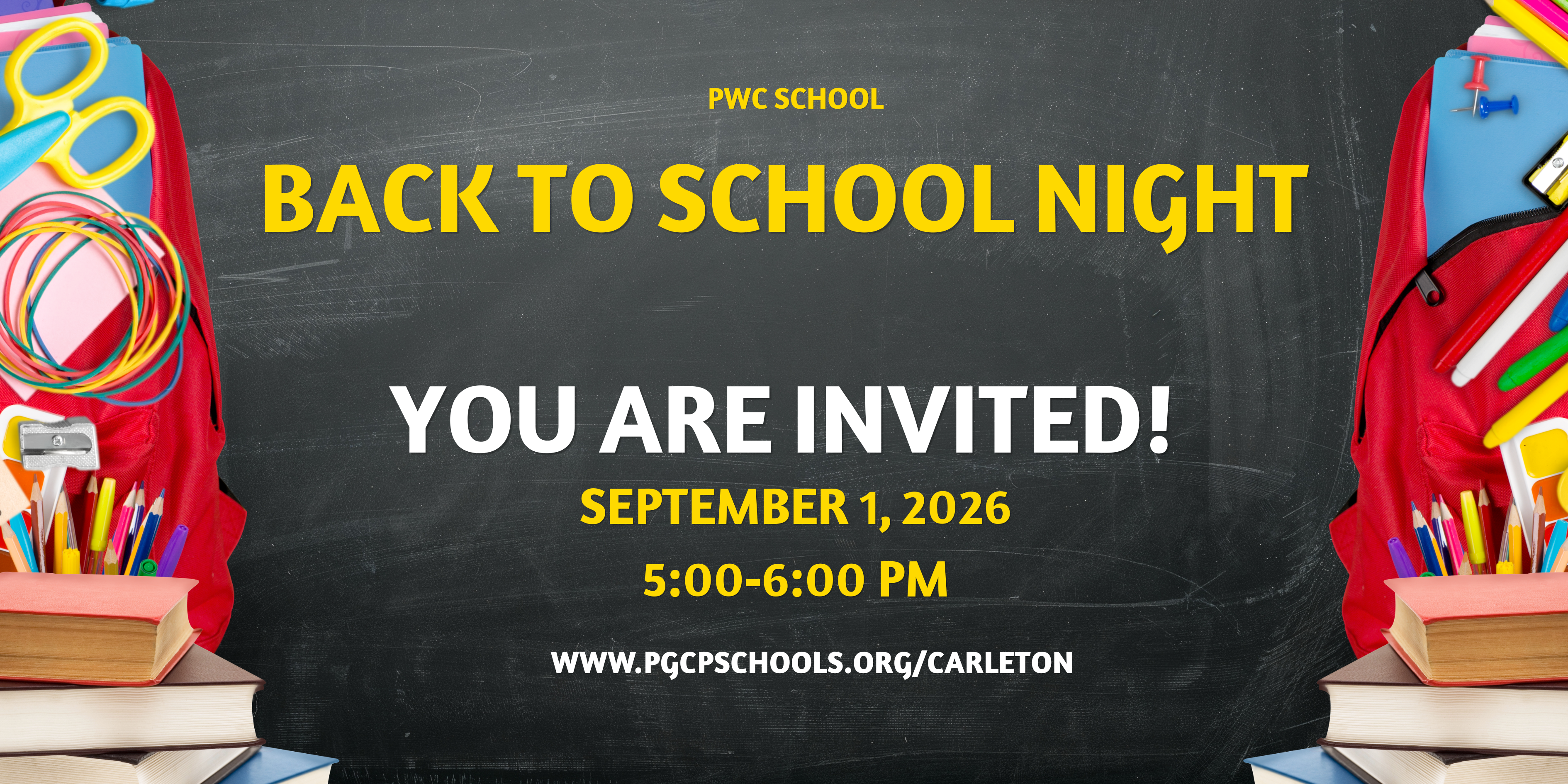 Back to School Night 9/1/26 at 5PM