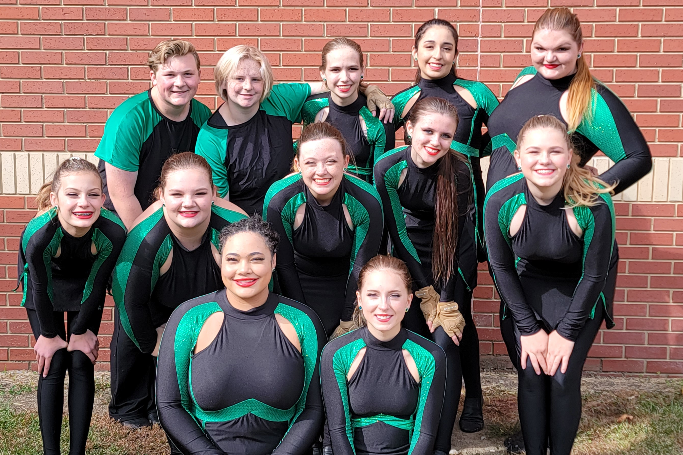 Color Guard poses for a picture