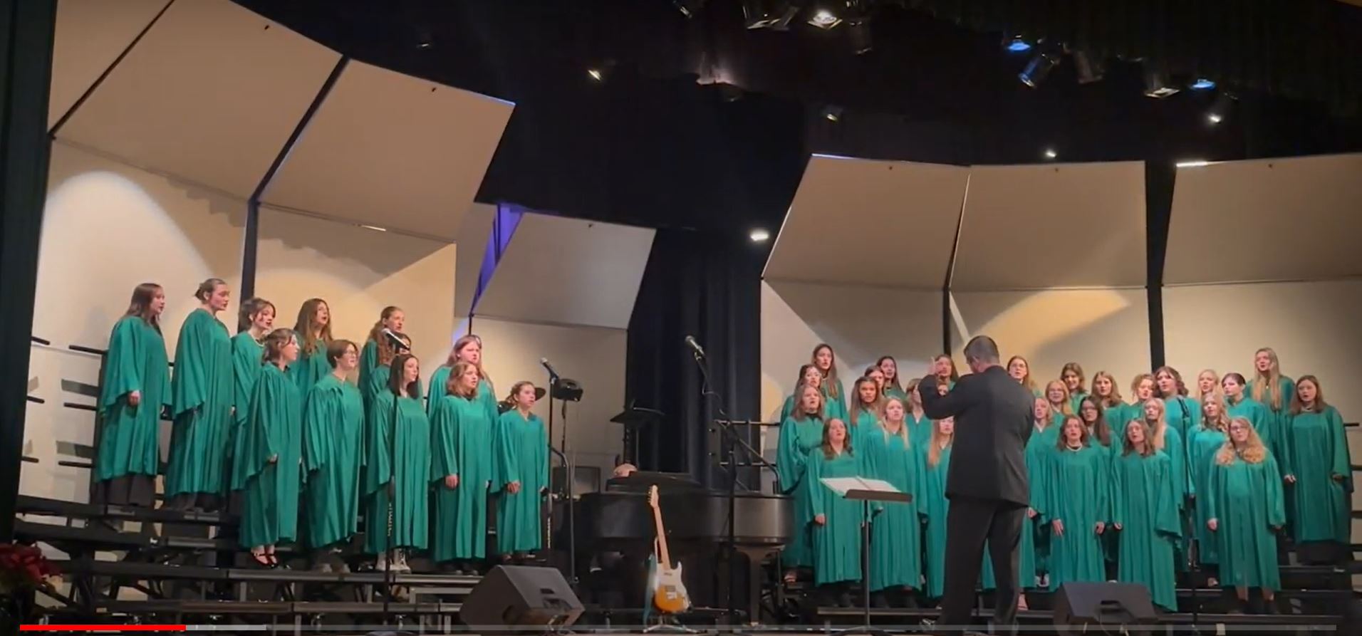 Tenor choir sings at concert