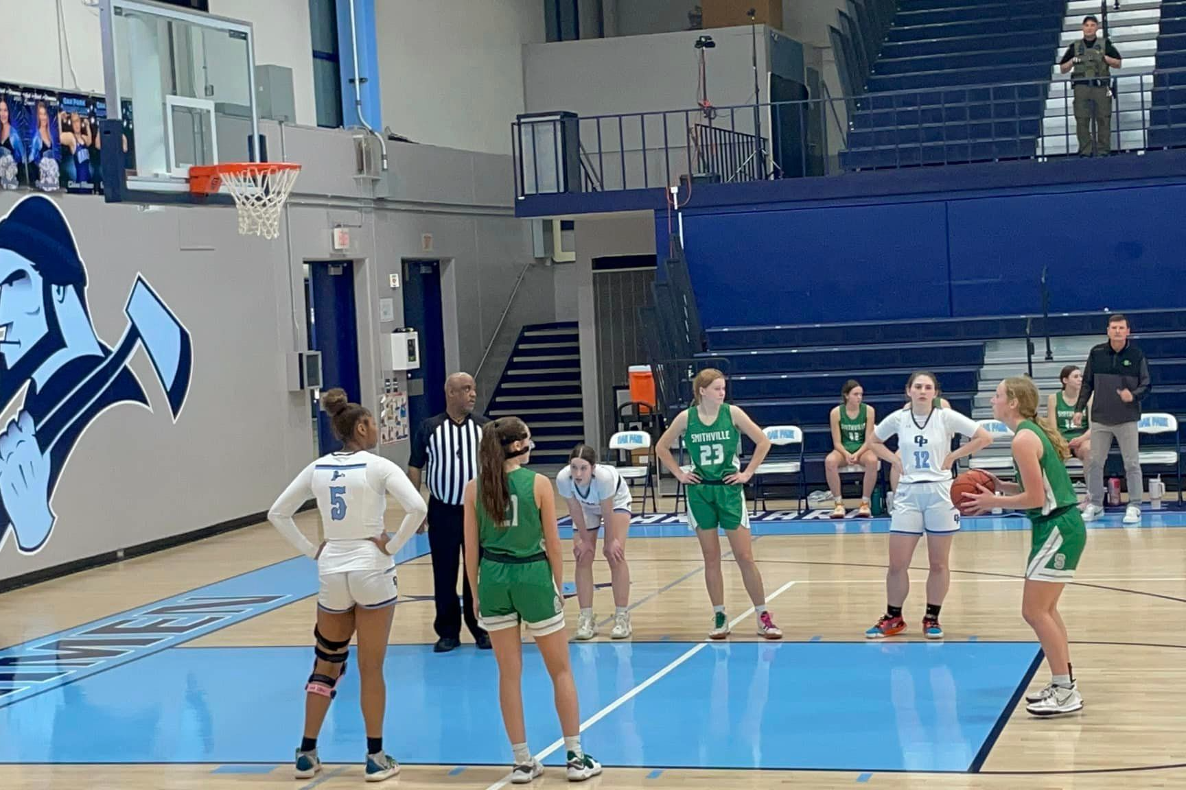 Smithville player lines up for a free throw