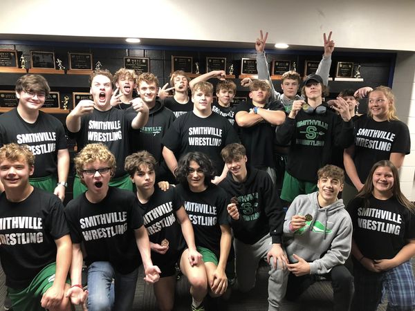 Boys team poses for silly photo