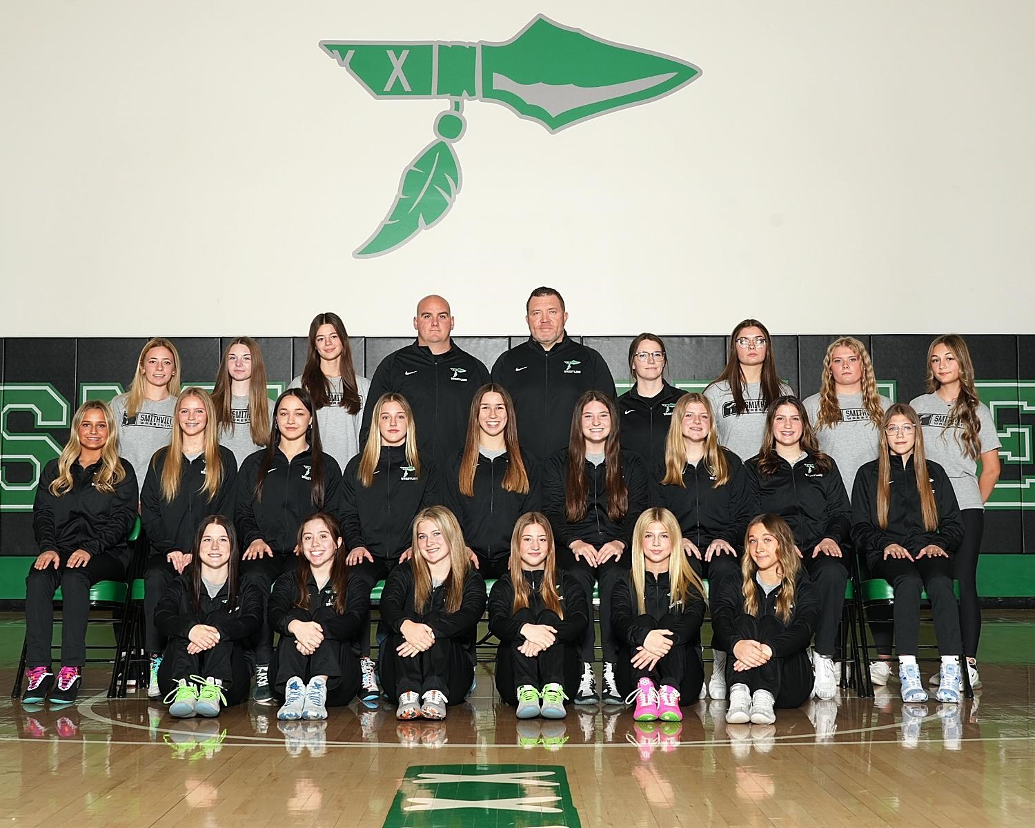 girls wrestling team photo