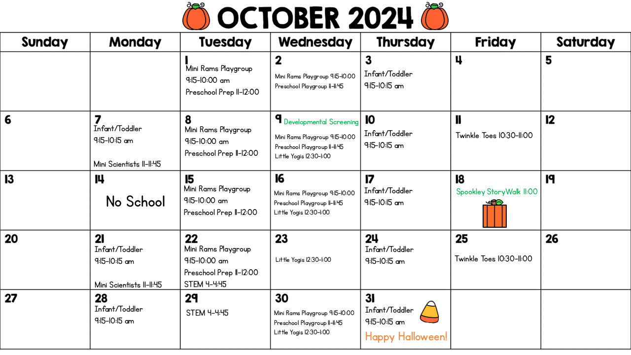 October Calendar