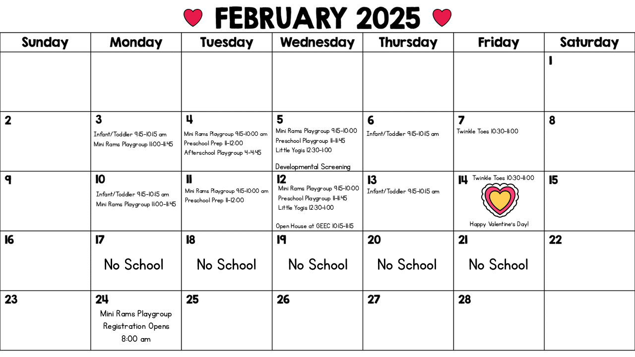 February Calendar