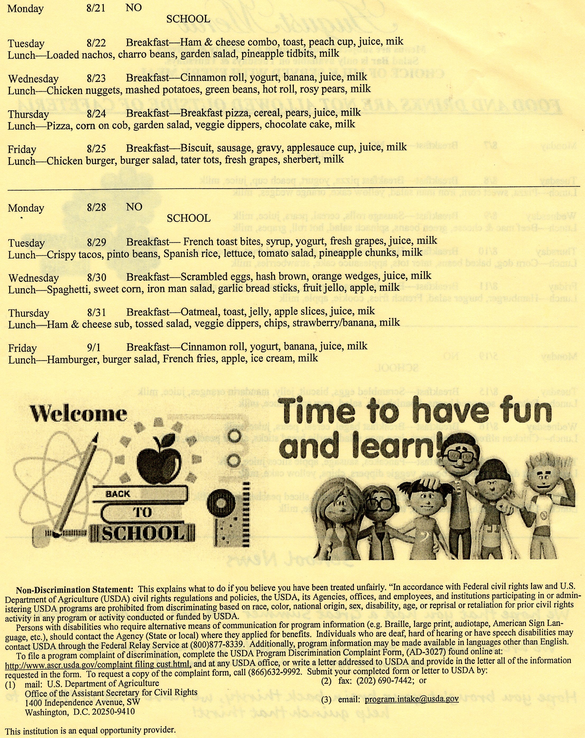 Cafeteria Evant Independent School District