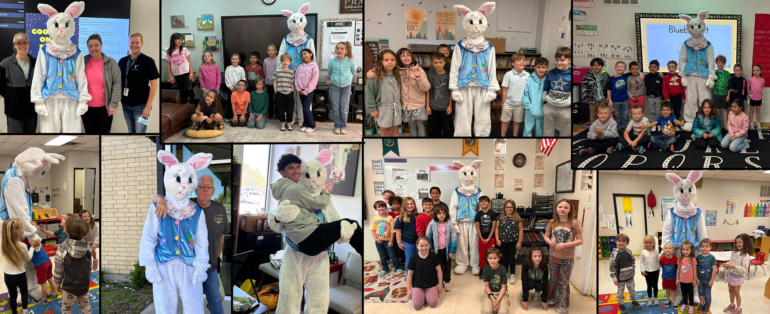 Easter bunny visit, photo collage