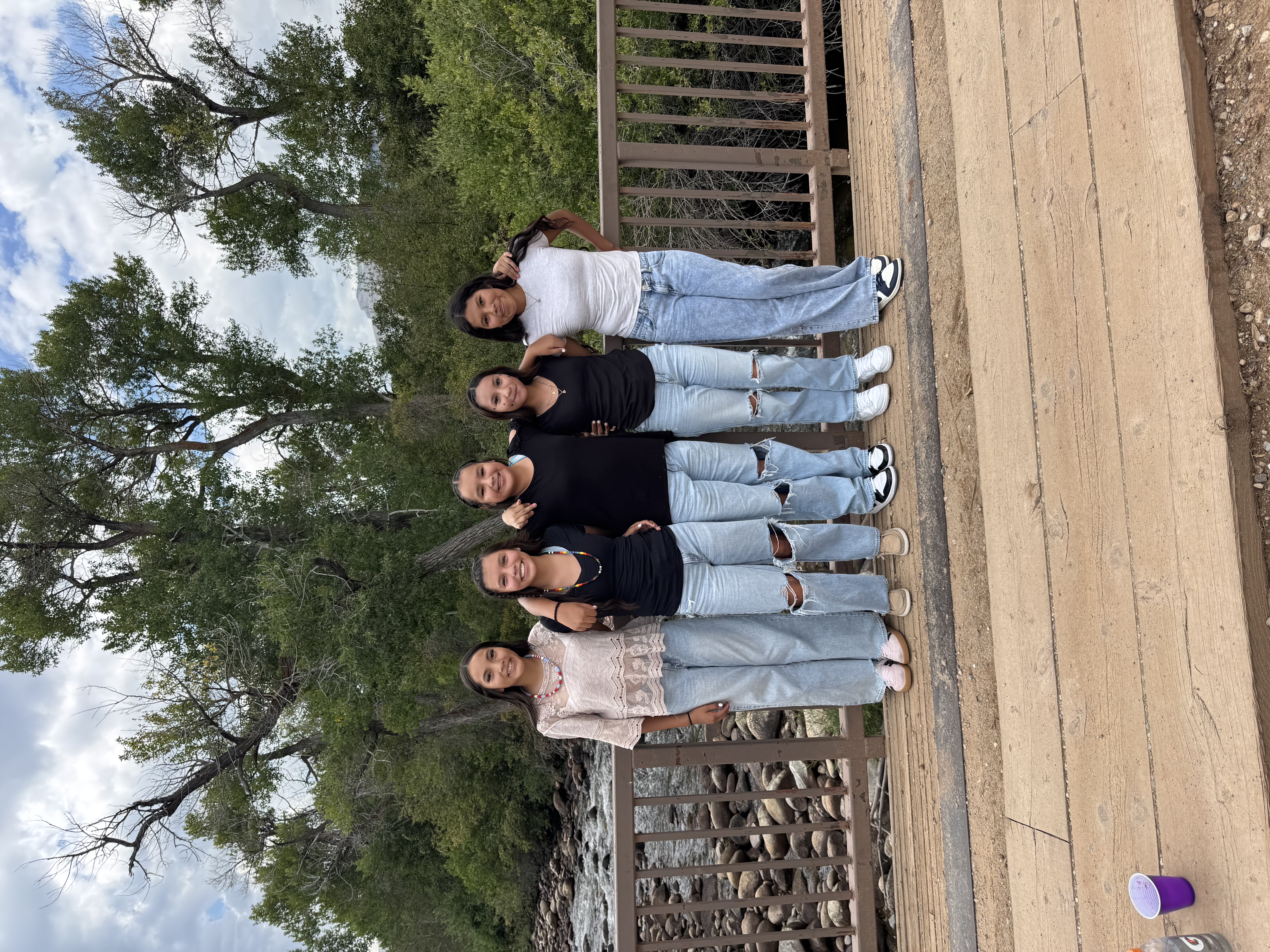 Students after chokecherry picking.