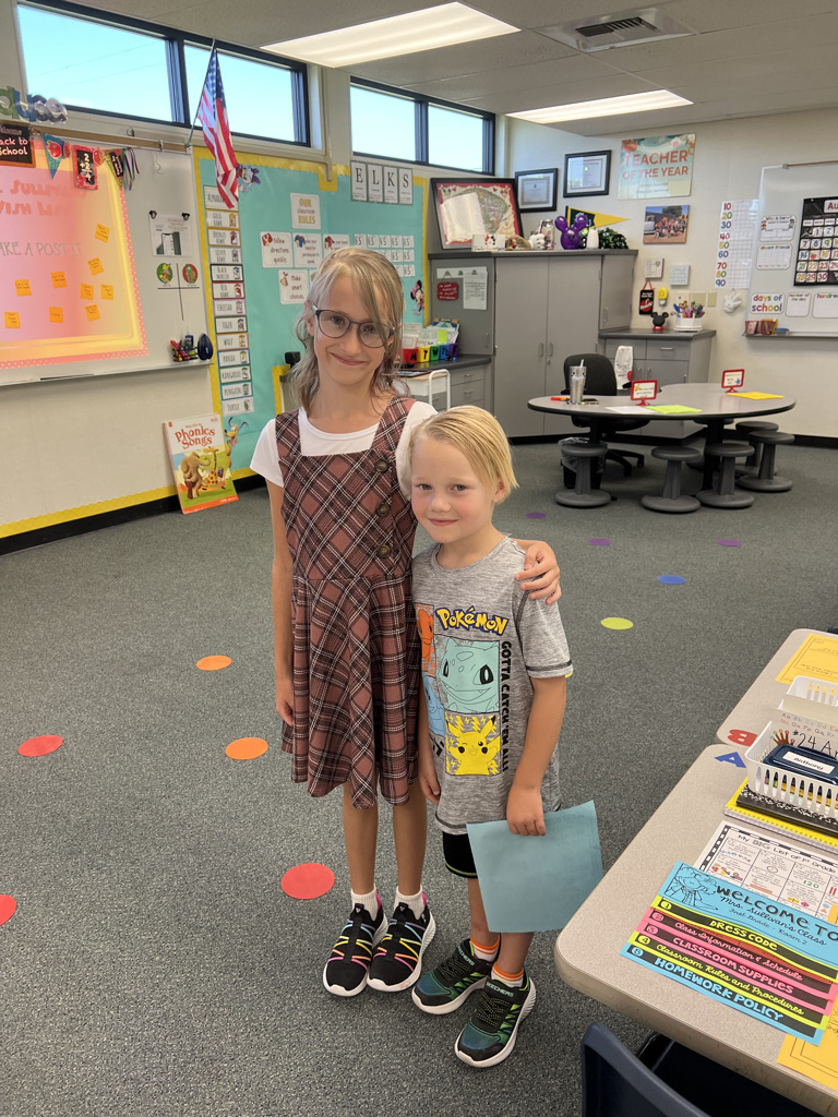 Sabrina and Jimmy at Back to School Night