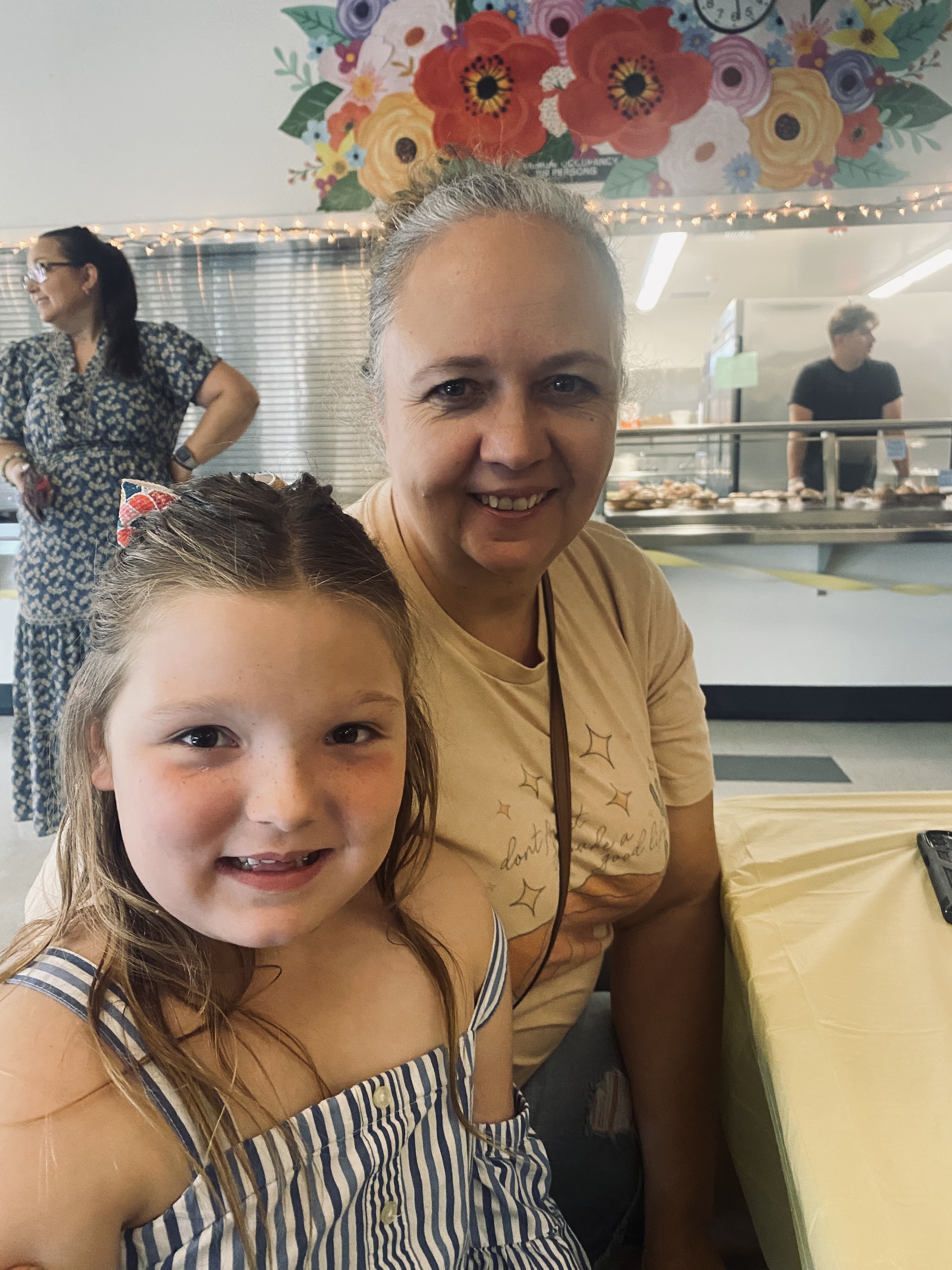 Student with grandma on during Grandparents' Day celebration